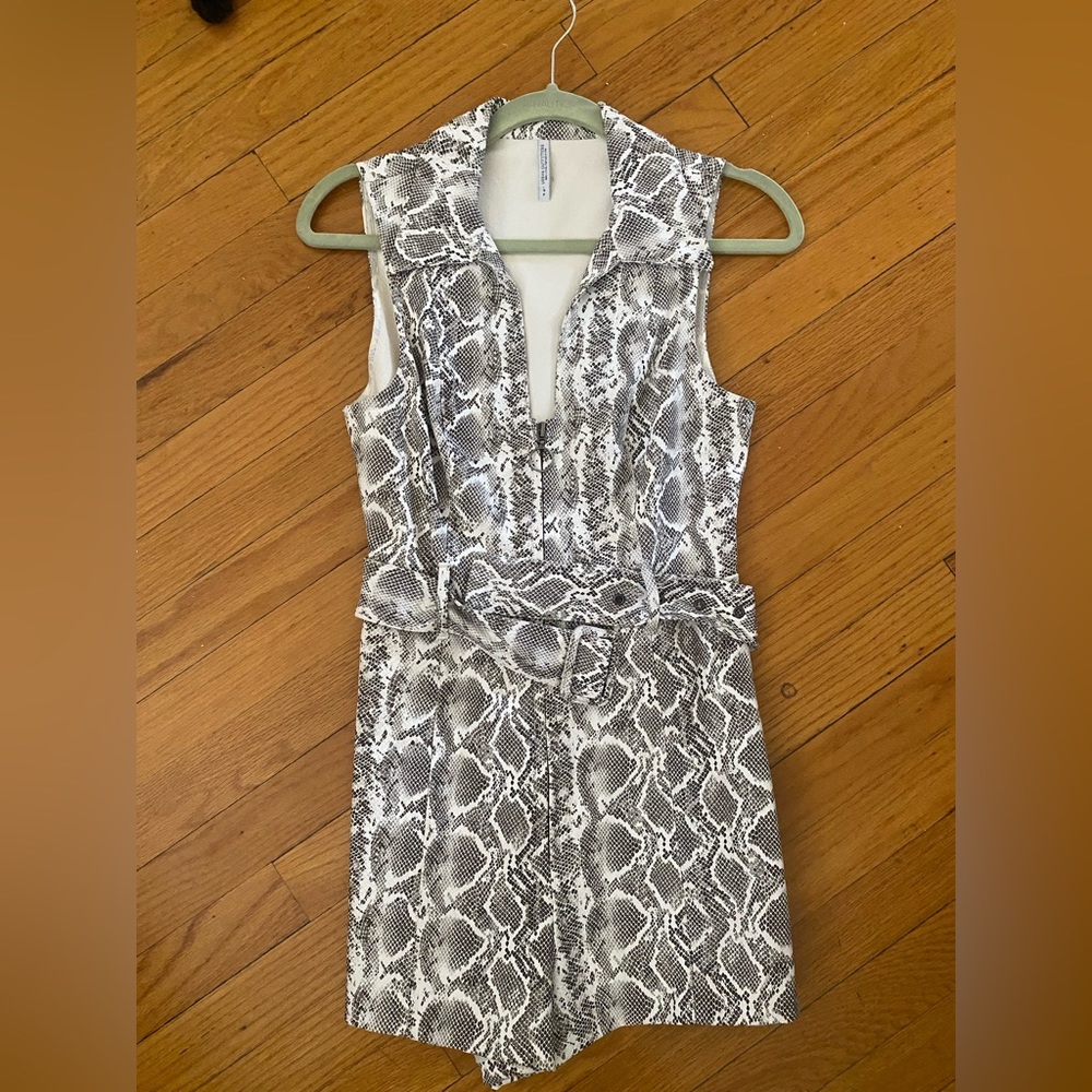 Urban Outfitters Snakeskin Leather Jumpsuit